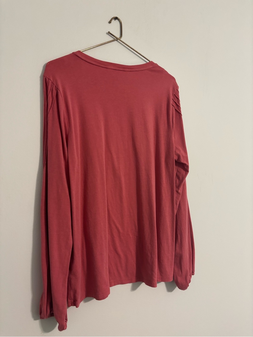 LC Lauren Conrad Dusty Rose Pleated Long-Sleeve Top - Women’s Size Large - Picture 6 of 13
